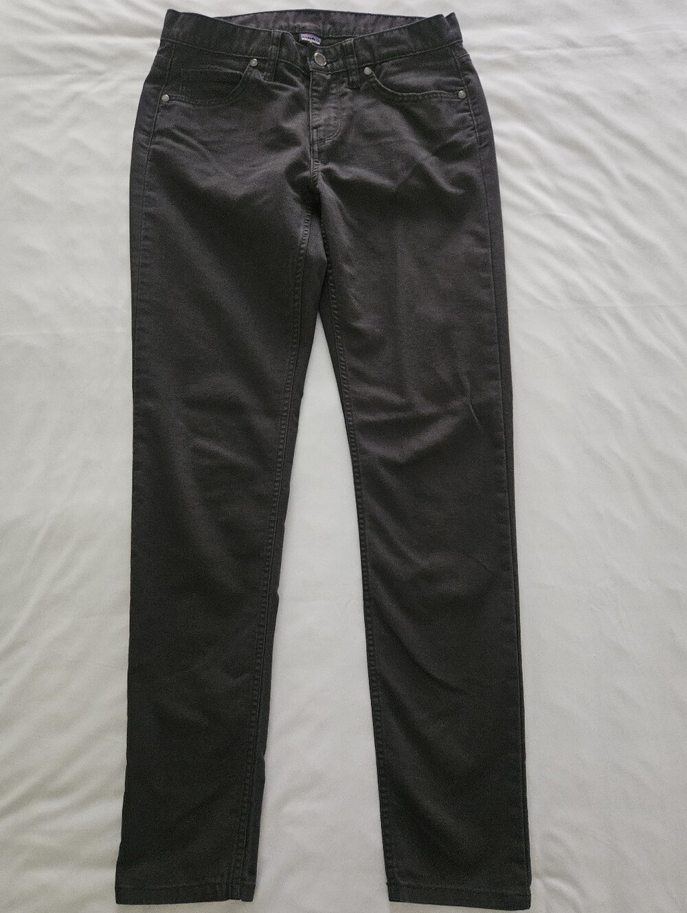 Patagonia Pinyon Pines Pants Charcoal Gray Organic Cotton Twill Size 4 - Picture 2 of 13